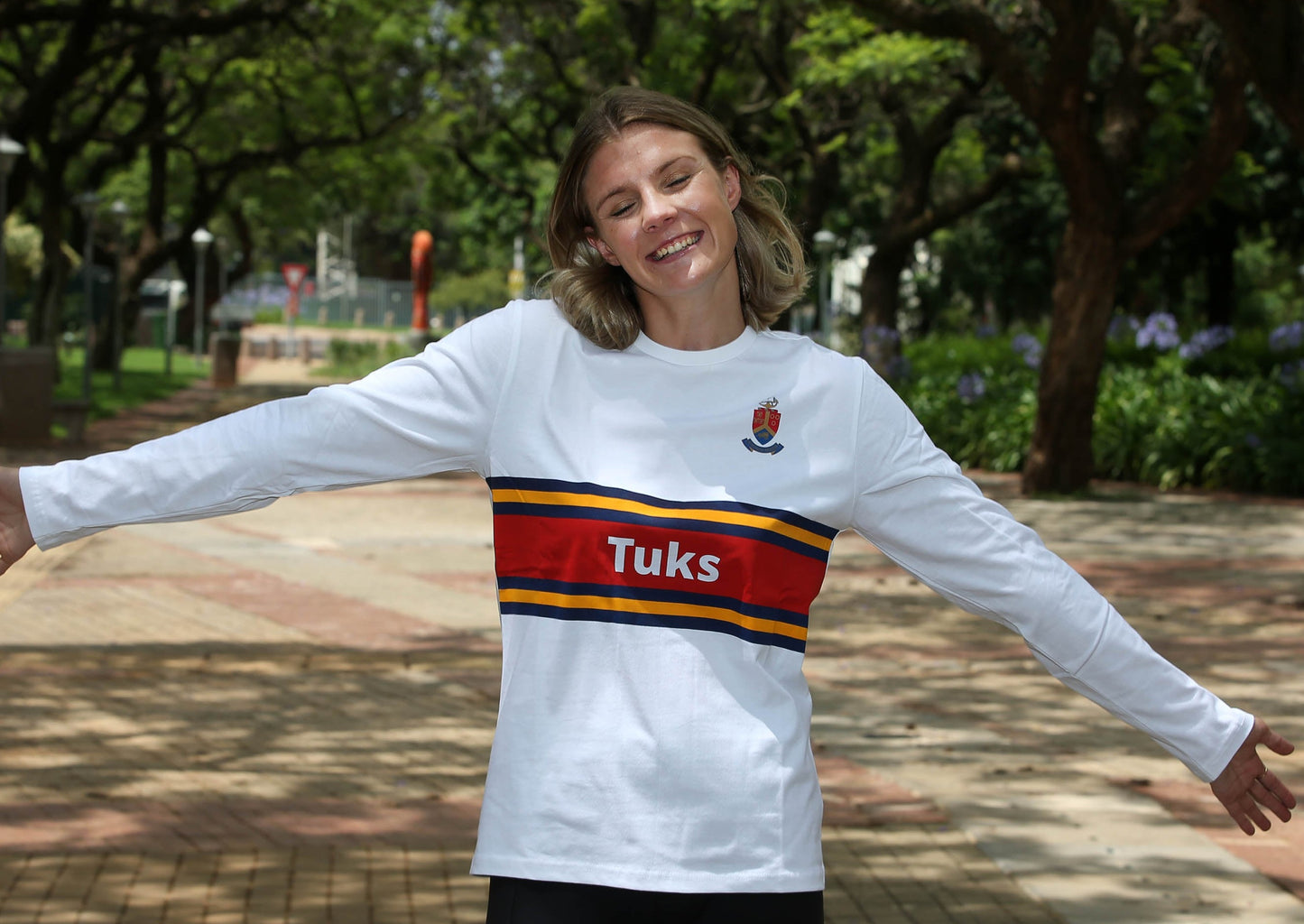 Long Sleeve White Stripe T-Shirt